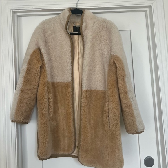 J.Crew Teddy Colorblock Coat - Picture 4 of 4